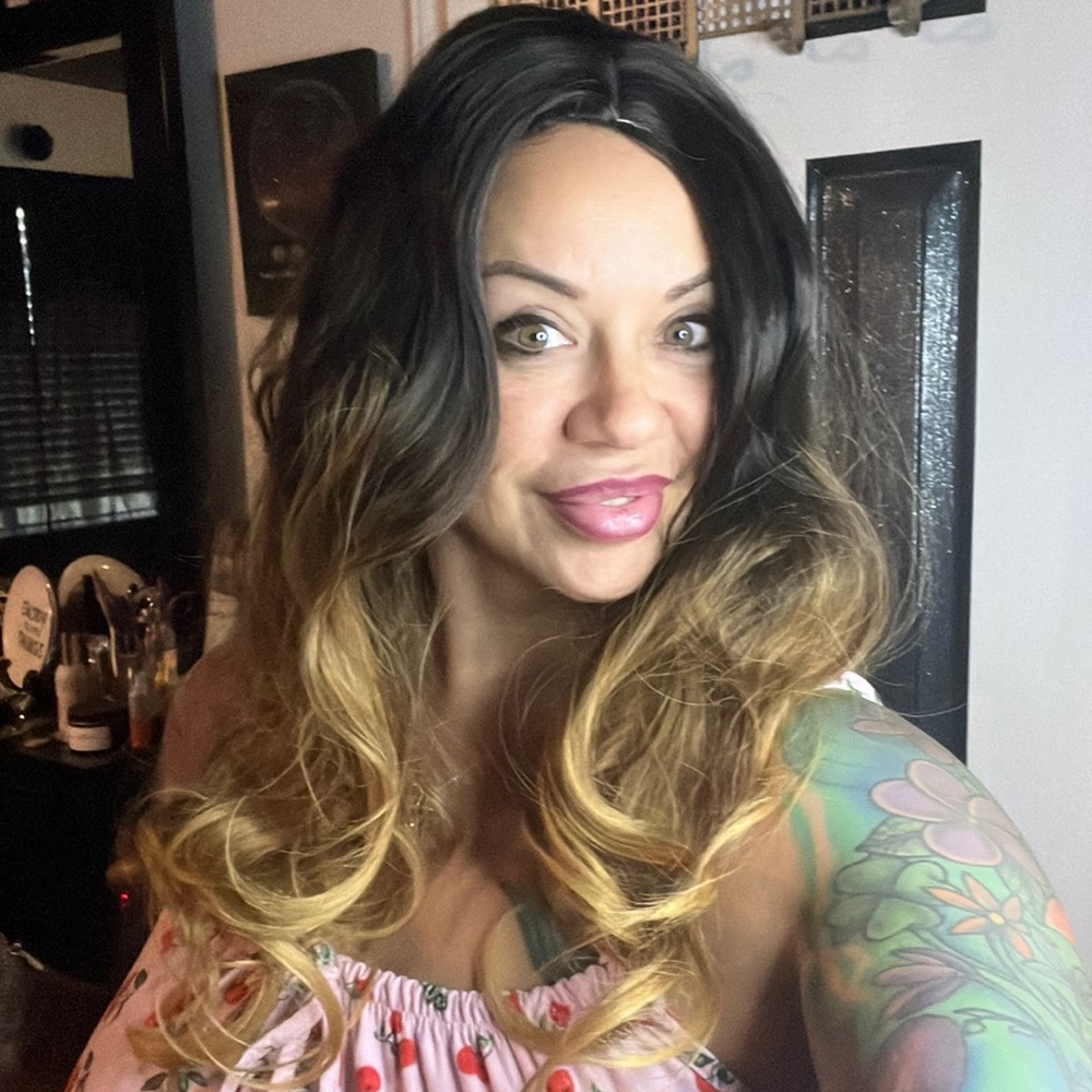 Wig- long Ombré Brown/Caramel